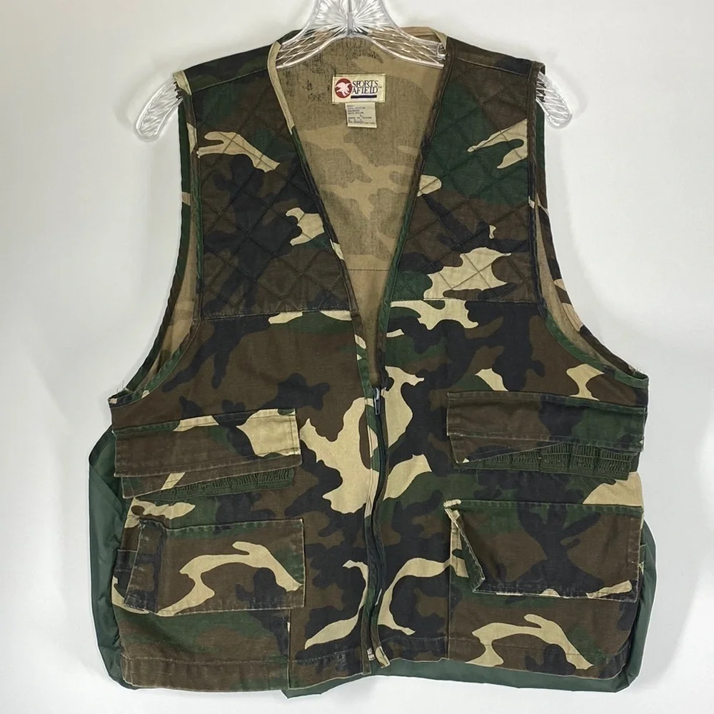 Sports Afield Camo Duck Hunting Vest Size Large